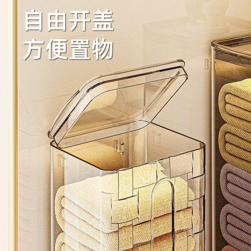 Wall-mounted sock storage box, no need for drilling, hanging type, dormitory household wardrobe, side, underwear and stockings organization wonder details Picture