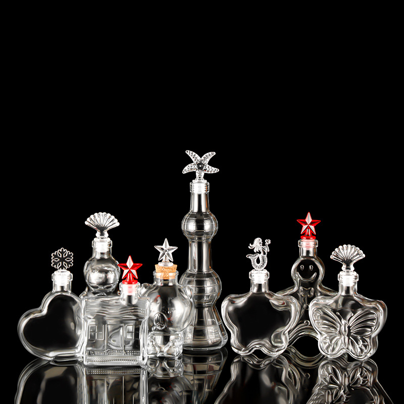 包邮透明木塞玻璃瓶许愿瓶星空彩虹瓶幸运星糖果饮料瓶海洋漂流瓶