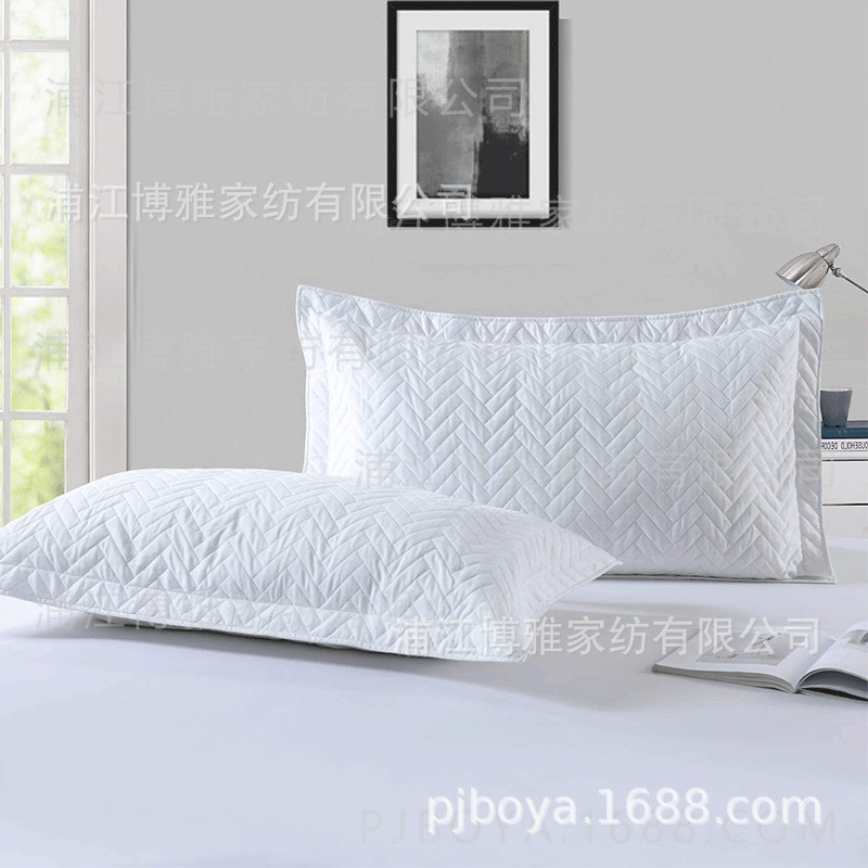 Boya Wholesale Velvet 3D Ultrasonic Spring/Summer Plain Color Pillowcase Pressed Cotton Embroidered Wash Quilted Pillowcase Specification drawing