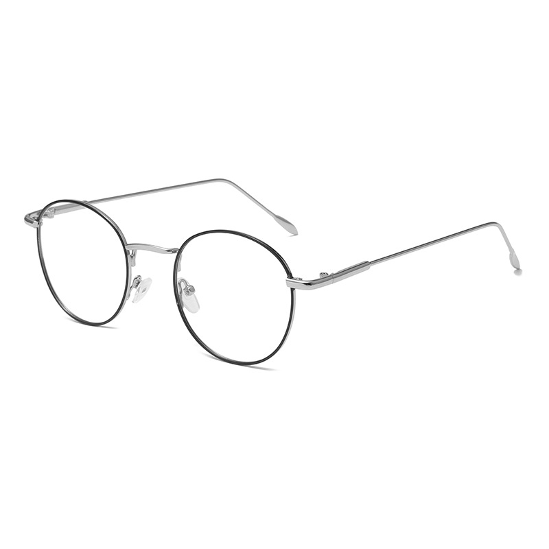 2021新款金属眼镜架平光镜 跨境变色防蓝光男女同款 一镜两用详情图5