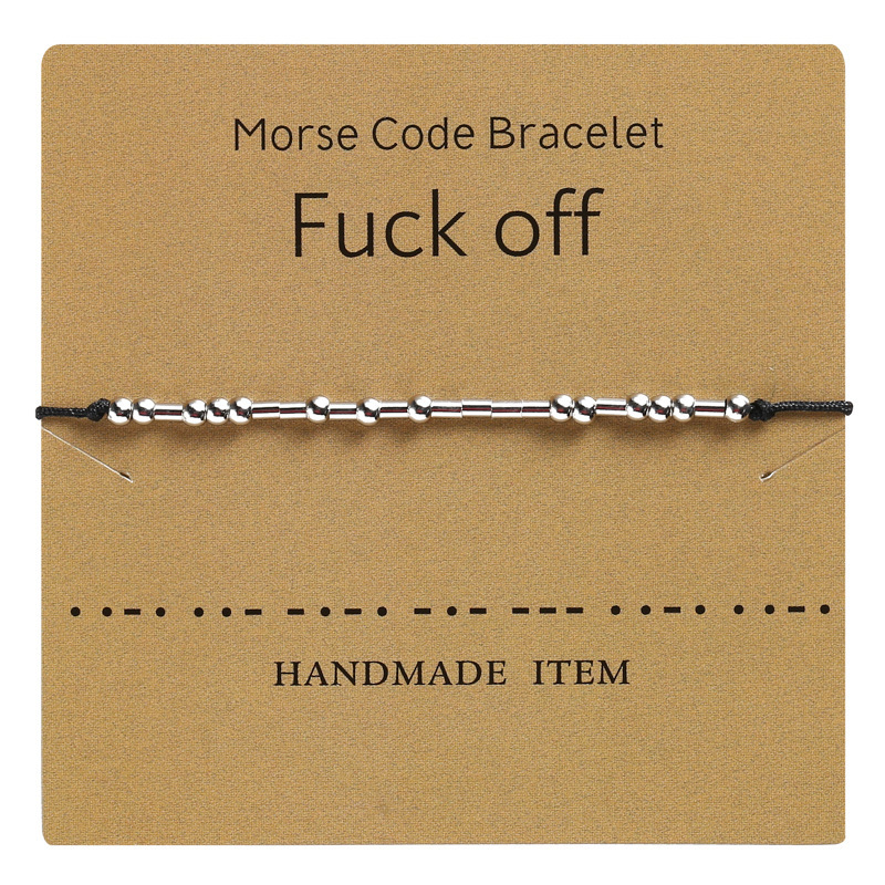 Cross-Border Hot Sales Of Morse Code Alphanumeric Couple Bracelets And Bands
