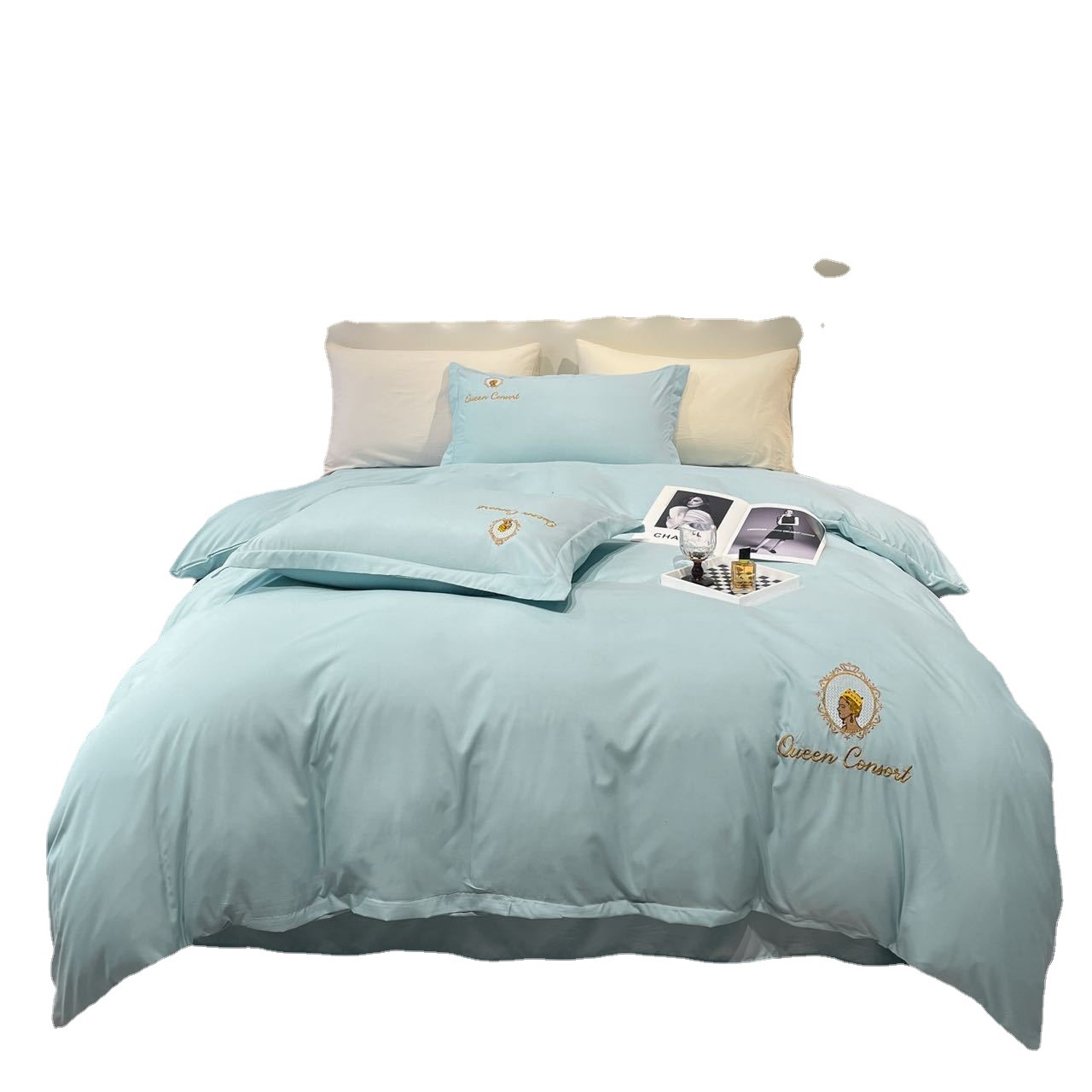 2023 New Madame Curie Embroidered and Brushed Four-Piece Pillowcase Set - Pleasant Autumn Scenery Series 48*74 One Item Picture