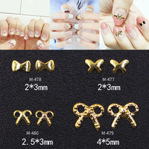 Gold scissors nail patch DIY Japanese nail bow rivet metal Liudin copper sheet material wholesale