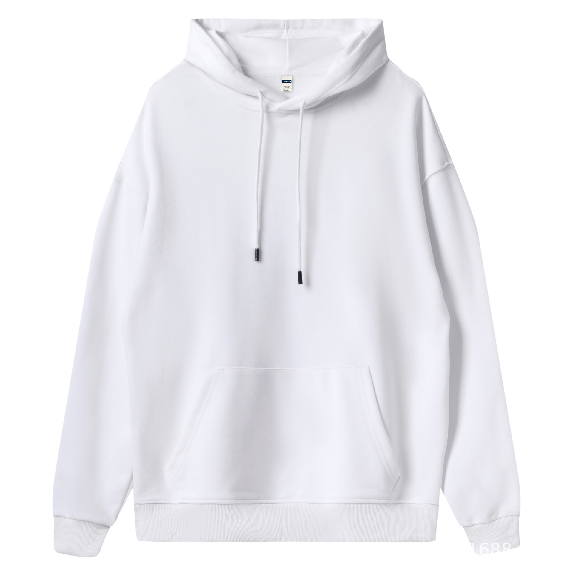 The new men's autumn solid-color hoodie with 360g hooded cotton sweatshirt features a loose and laid-back style with printed floral patterns Specification image