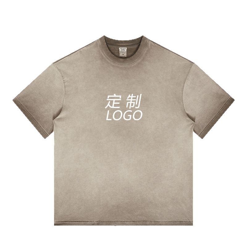 Hanging dyed short-sleeved T-shirt 