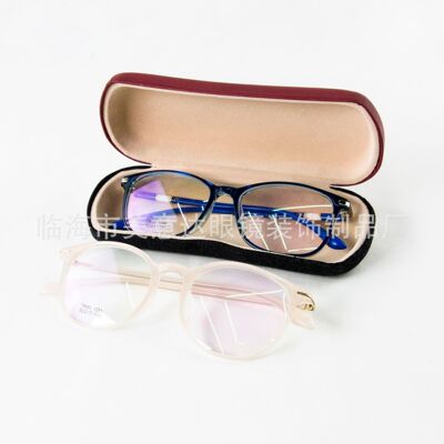 木纹皮质光学镜眼镜盒学生近视眼镜老花眼镜盒详情图4