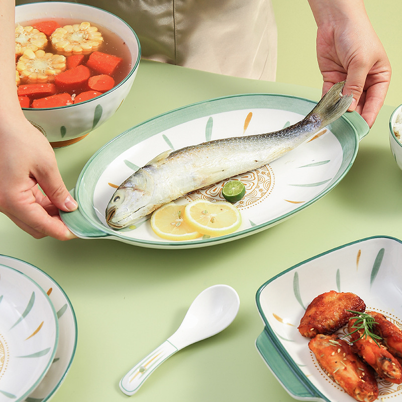 碗碟套装家用创意陶瓷日式汤碗北欧简约吃饭碗盘一人食餐具ins风详情图4