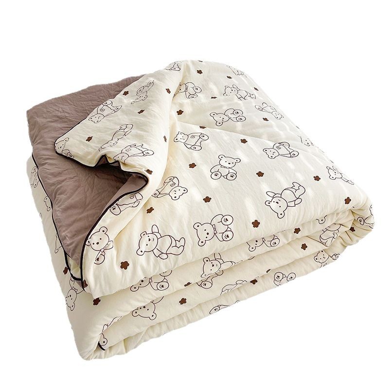 Class a cartoon soft and glutinous double-layer gauze summer cool quilt, double quilt, summer skin-friendly summer quilt, machine wash air conditioner quilt, gift quilt Item Picture