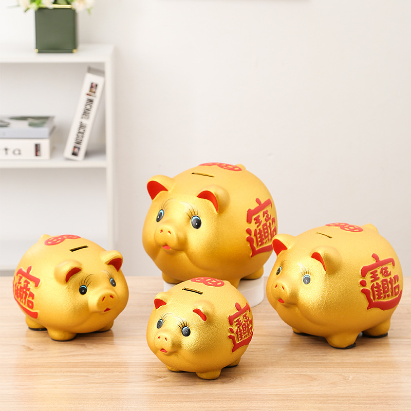 Chinagoods ceramic金猪存钱罐创意独特储蓄男孩储钱罐女生小猪儿童女孩网红图