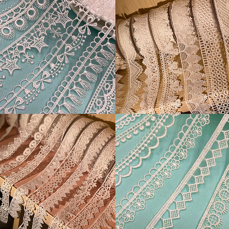 [Manufacturers Direct Supply] Lolita Women's Accessories Milk Silk Polyester Lace Water Soluble Lace Lace Specification drawing