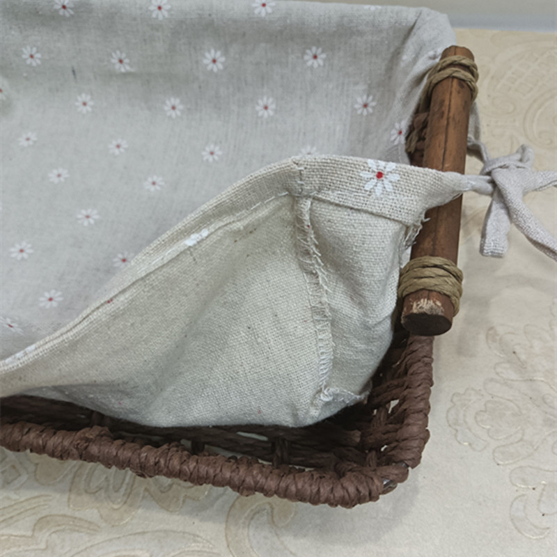 Woven Storage Basket Set Two Desktop Toys Sundries Snacks Storage Box Storage Basket Cosmetics Fabric Storage Basket details Picture