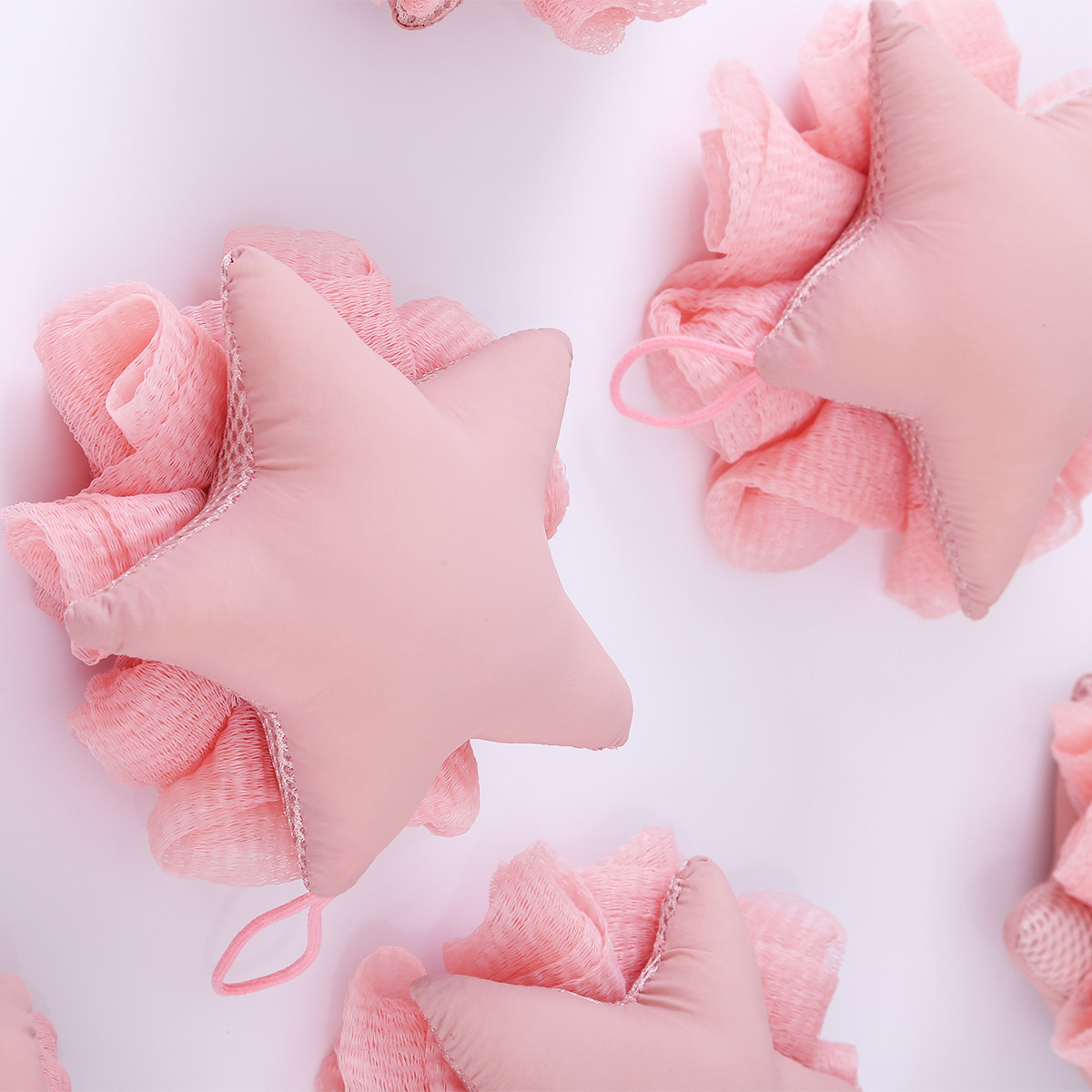 Star Bath Ball Kids Bath Flower Instagram Cute Foaming Soft Non-Loose Skin 2-In-1 Bath Bath Towel Bath Ball Specification drawing