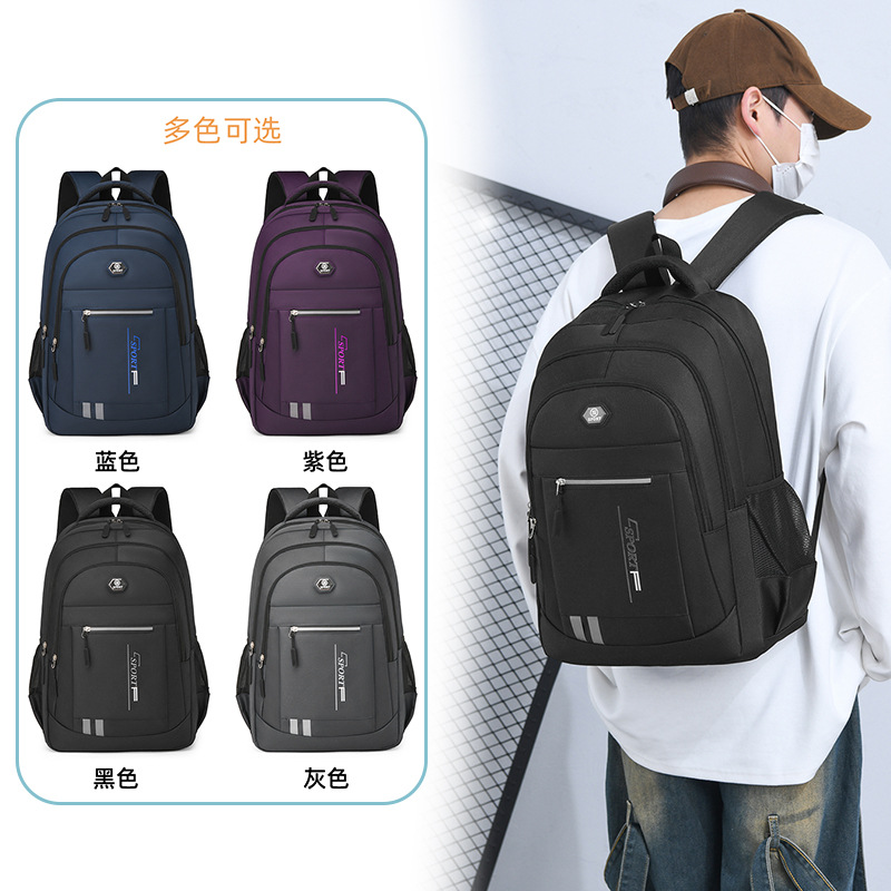 Nueva mochila de tela de oxford negro para hombres de alto nivel sentido de trabajo commuter business laptop bag mochila escolar al por mayor