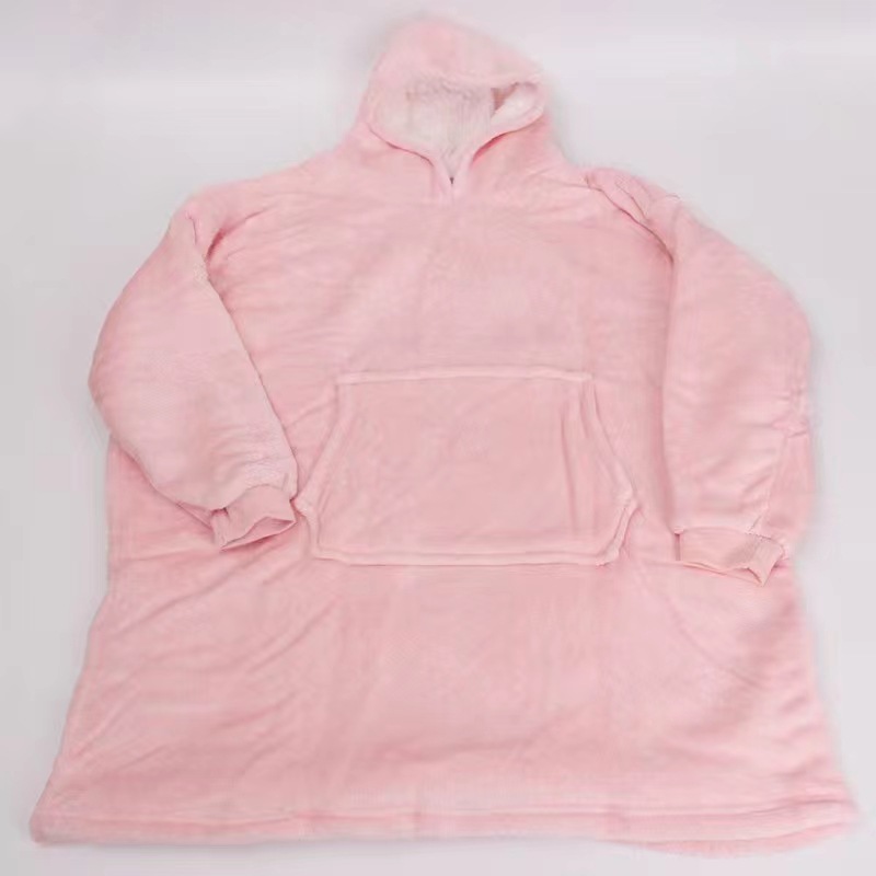 Double Lamb Flannel Slacker Hoodie Extra Thick Pajamas Couple's Nightgown Double Slacker Pajamas Specification drawing