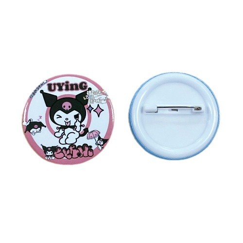 Smudge Sanrio Kulomi Tinplate Badge Cute Laurel Dog Brooch Student cartoon Badge Bag pendant Item Picture