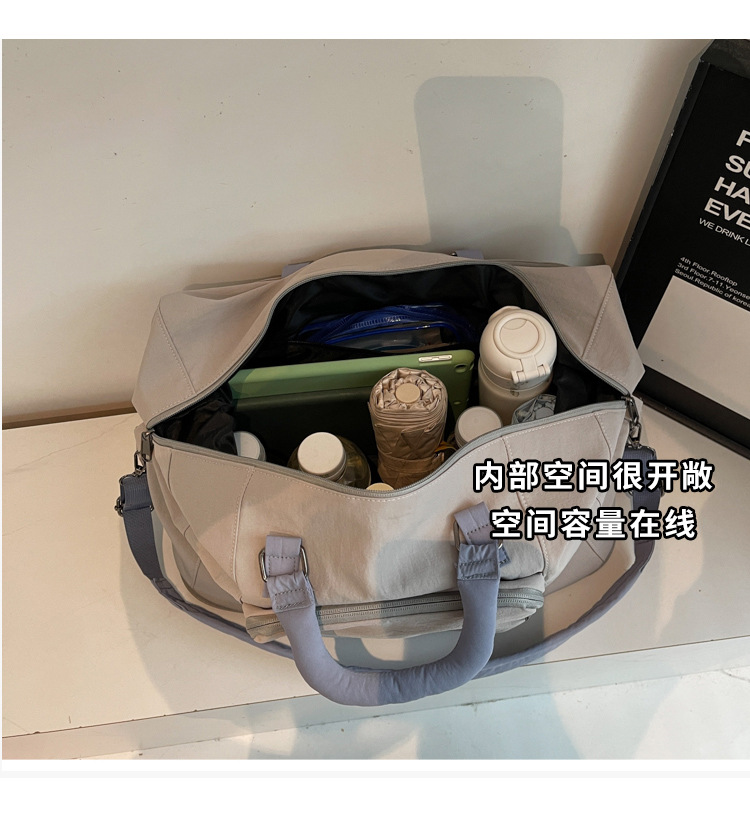跨境批发大容量可套拉杆外出单肩旅行包轻便手提健身瑜伽包旅游包详情12