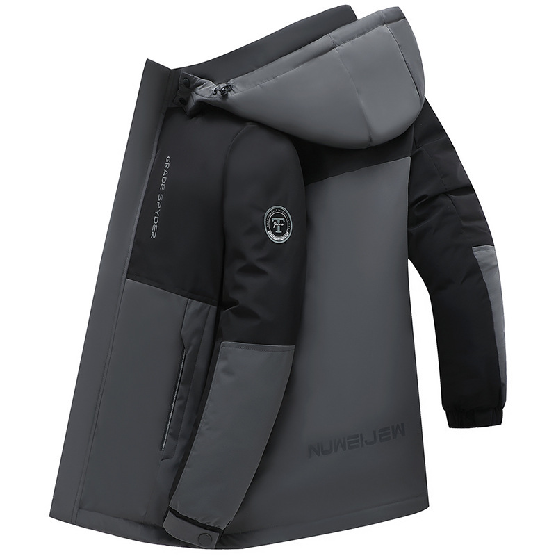 New autumn and winter cotton-padded jacket, men's cotton-padded jacket, warm and windproof, fashionable cotton-padded jacket, youth casual workwear, regular style, large size details Picture