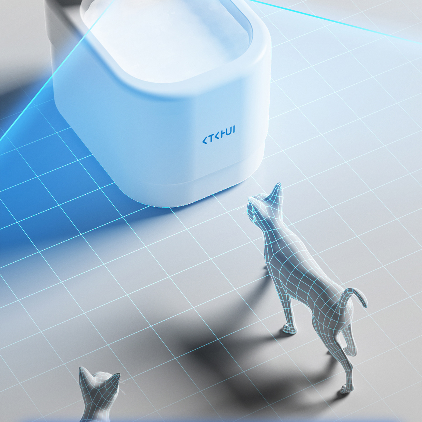 智能感应猫咪饮水器无线充电宠物饮水机自动循环过滤宠物用品批发详情4