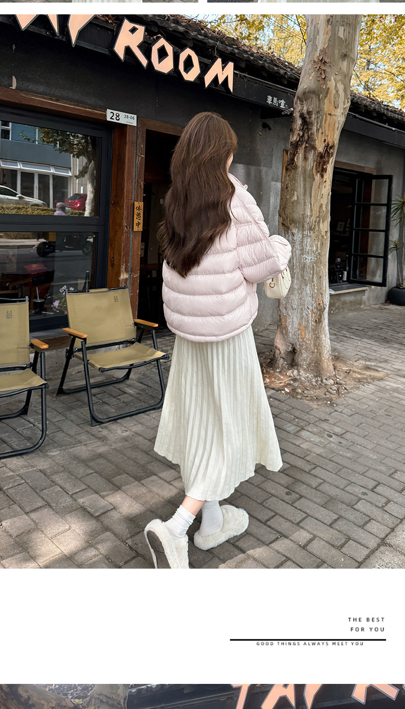 90 White duck down short rib down jacket for women 2025 Winter bestseller, versatile and not picky about the wearer. The loose coat is super beautiful pic 17