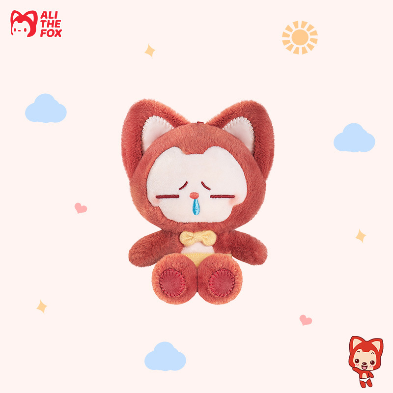 The official new style of A Li plush toy pendant with cute expressions, a heartwarming fox and a funny pendant, is a birthday gift for girls