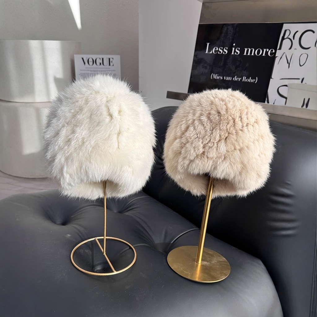 Marca [sendona] 2025 nuevo conejo al por mayor sombrero de peluche para mujeres otoño e invierno engrosado cálido y frío sombrero de pelo para mostrar la cara pequeño invierno esencial venta caliente medio Specification image