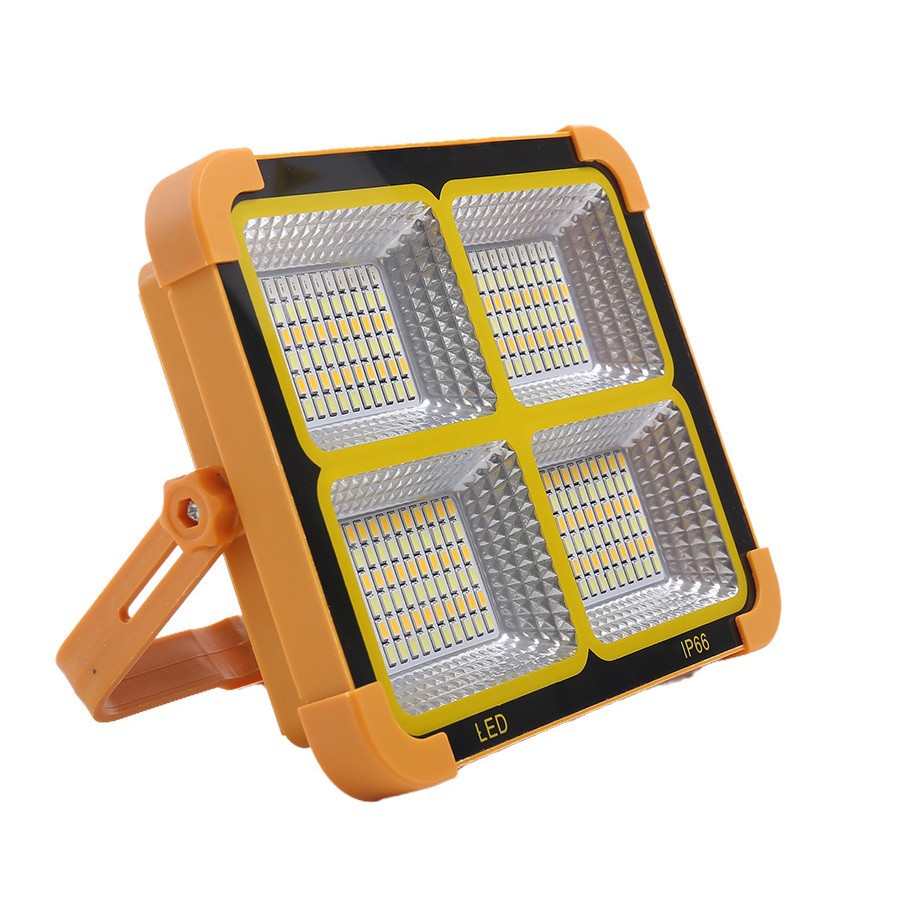 Solar portable lamp, rechargeable floodlight, courtyard outdoor camping lamp, portable high-power ultra-bright emergency lighting lamp