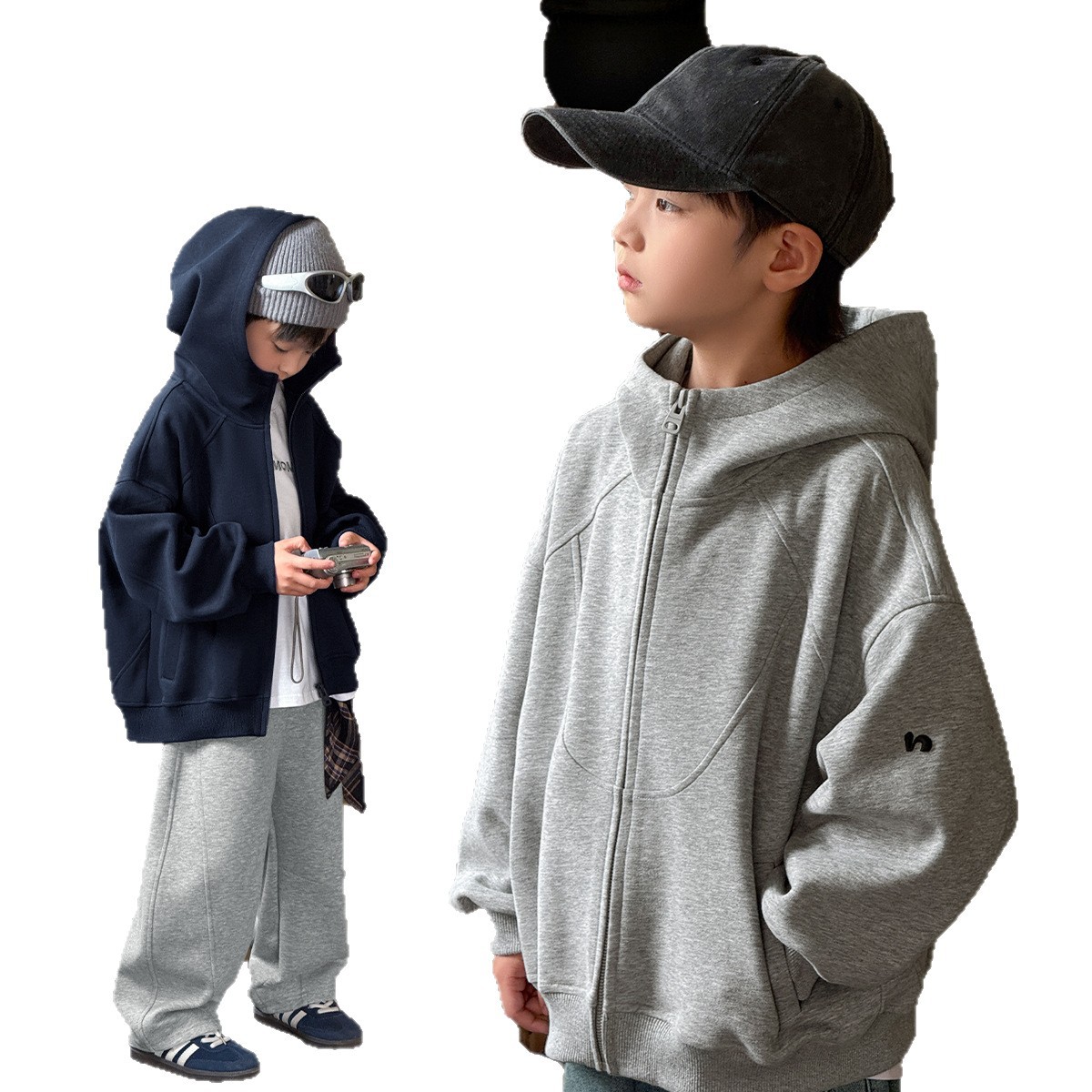 Zhili Children's Clothing Boys' Casual hoodie Jacket 2026 Spring New Children's Korean-style Top Big Kids Spring and Autumn Clothes Item Picture