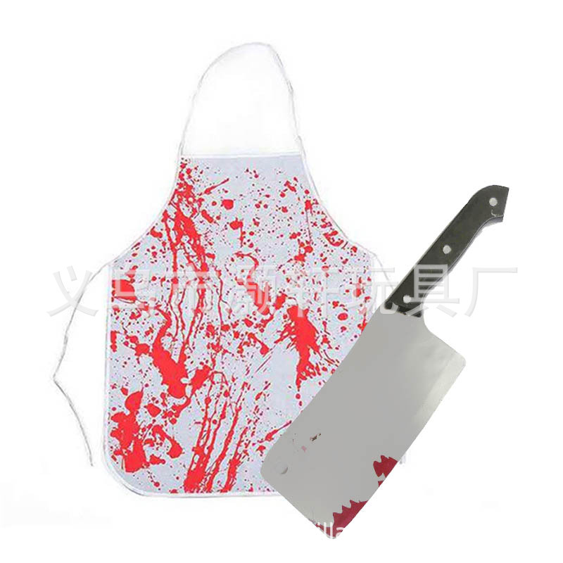 Halloween Blood Drop aprons for Fun aprons for Scary costume Products White Blood aprons non-woven aprons Item Picture