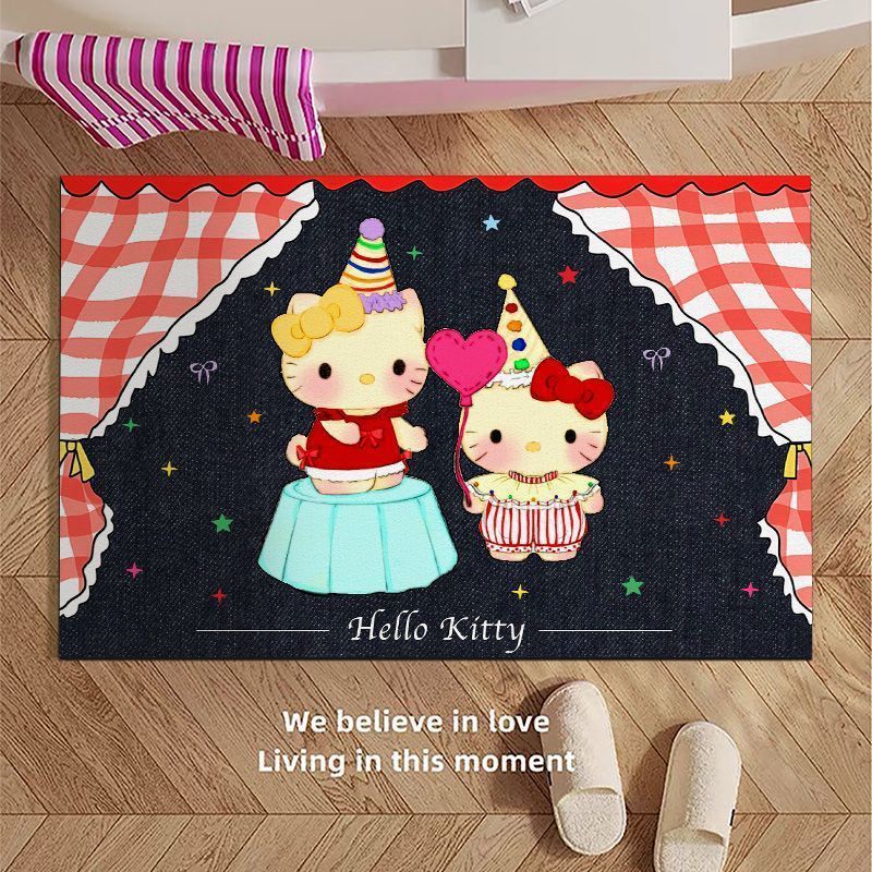 Cute tailor Hello Kitty floor MATS, bathroom washbasin absorbent floor MATS, new diatom mud household dirt-resistant floor MATS Specification image