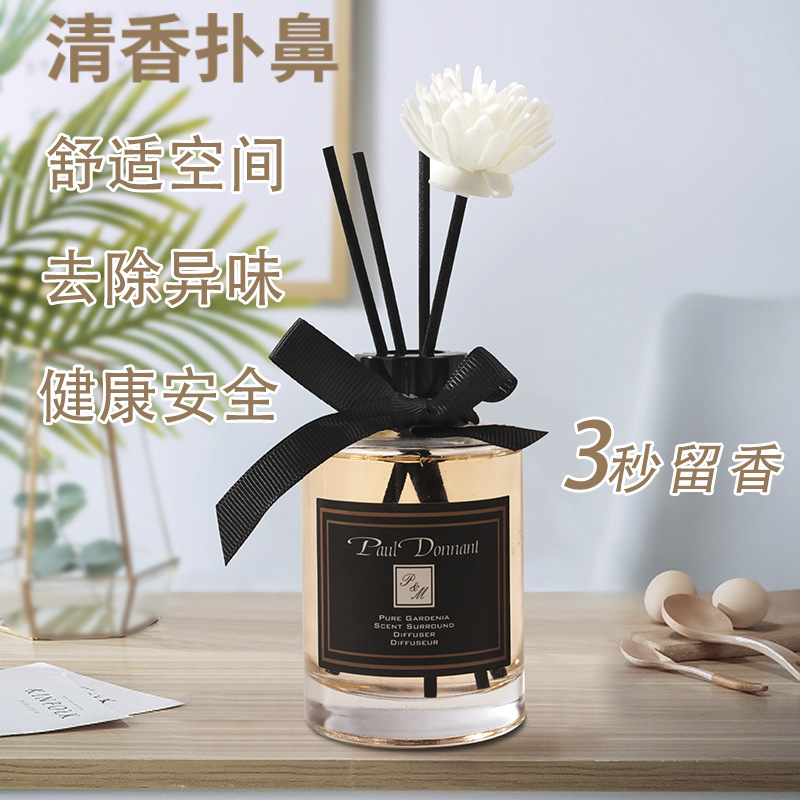 Fabricante al por mayor sin fuego aromaterapia casa dormitorio perfume gardenia perfume floral perfumado baño aire claro aromaterapia details Picture
