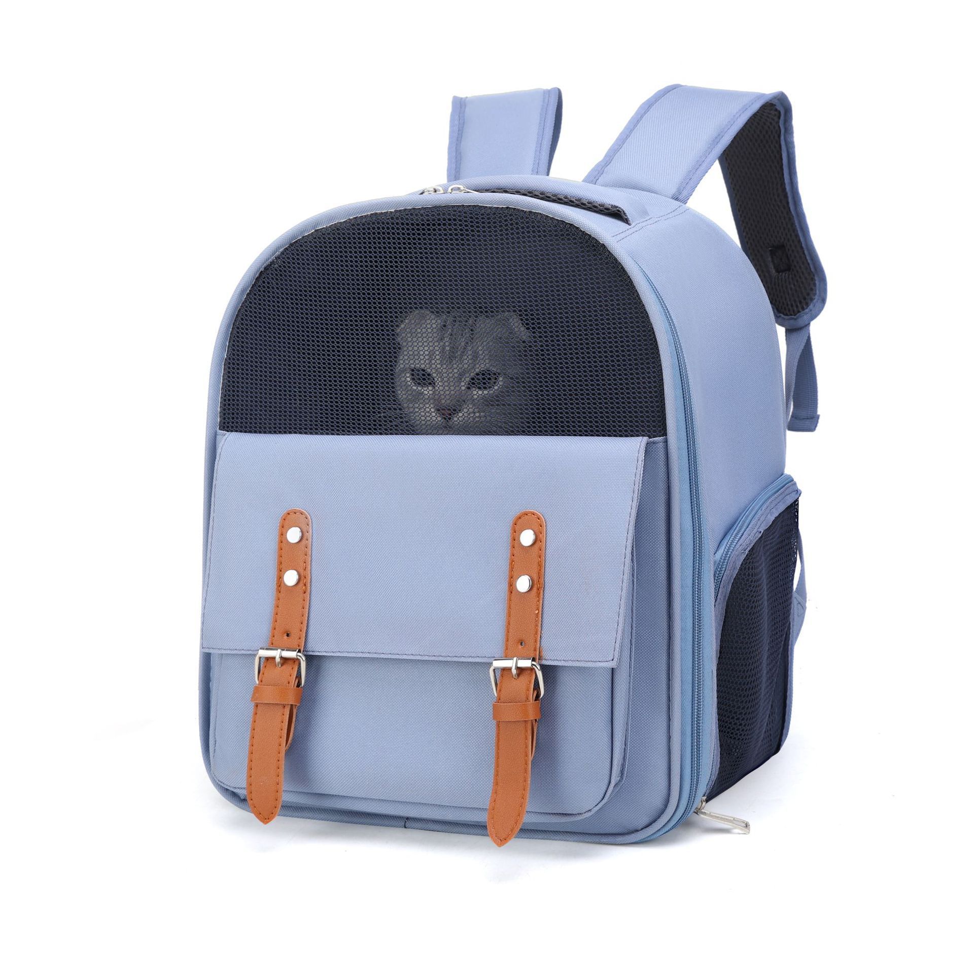宠物用品亚马逊新款猫咪外出包便携包 透气大容量宠物背包猫背包详情图5