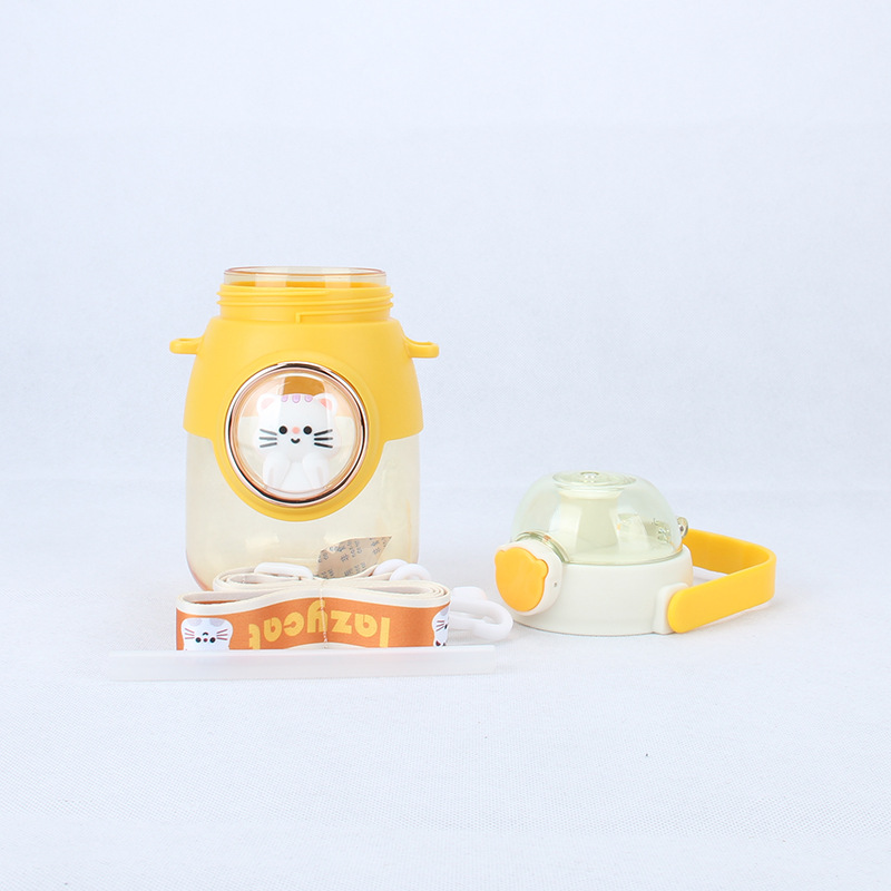 New Doll Portable Plastic Water Cup Men's And Women's Fashion Small Fresh Carrier Children Student Plastic Cup Wholesale Set details Picture