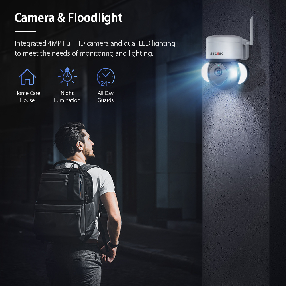New private model: 5-megapixel high-definition night vision TUYA garden ball camera, wireless WiFi graffiti smart monitoring camera details Picture