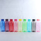 9色可选外贸出口方形塑料水杯单层PET塑料水杯无双酚A创意小口杯图