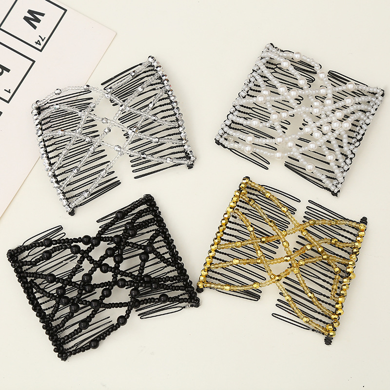 Wholesale of European and American best-selling fashionable and versatile hair combs, steel wire curls, pearl magic combs, and styling hair braiding tools from the manufacturer