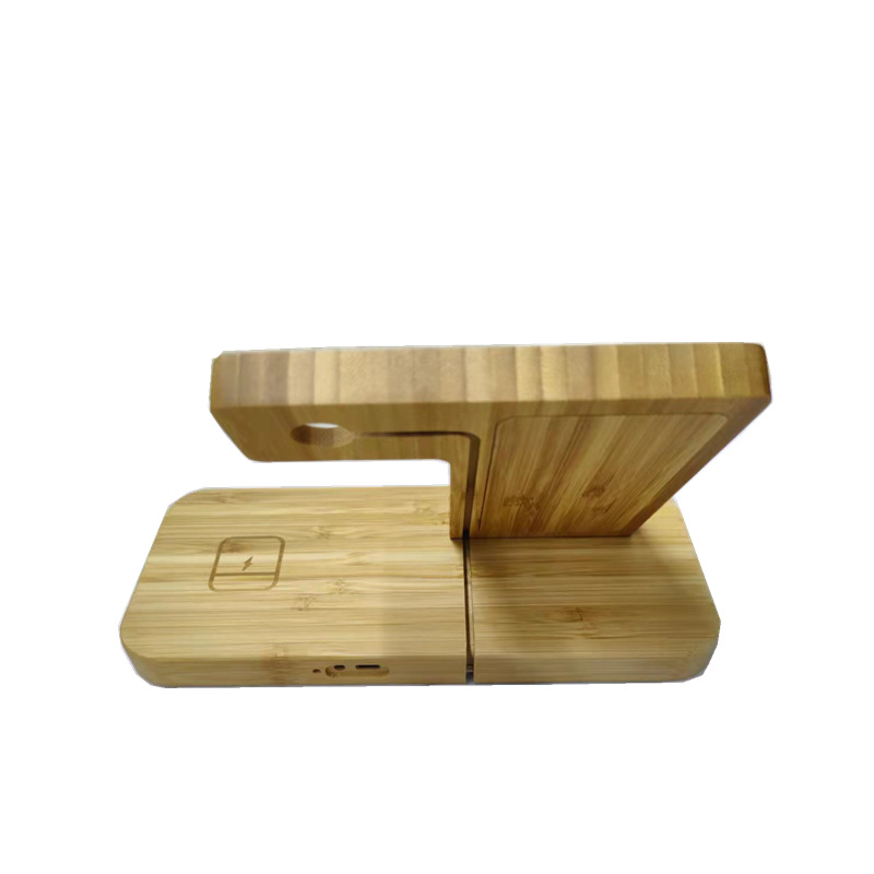 The three-in-one Bamboo multi-functional wireless desktop charger 15W mobile phone wireless charger is suitable for Apple and Huawei chargers Application Scenario