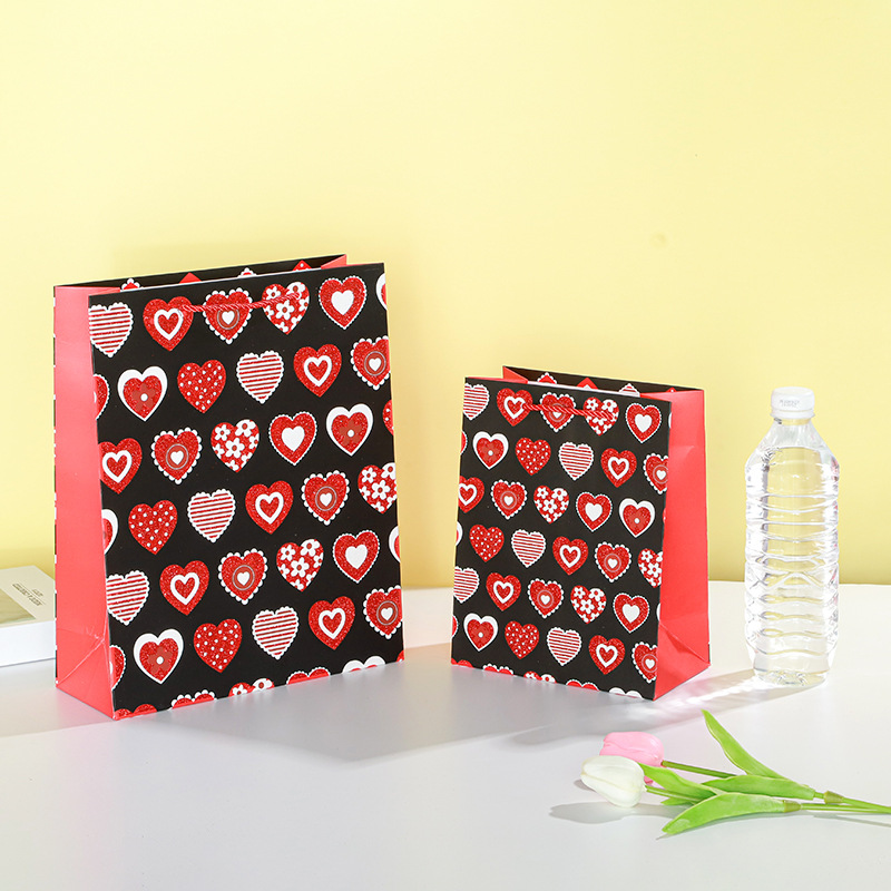 Lovers sprinkle colorful powder Happy gift bag, wedding gift paper bag, birthday return gift, souvenir gift packaging bag, South America Specification image