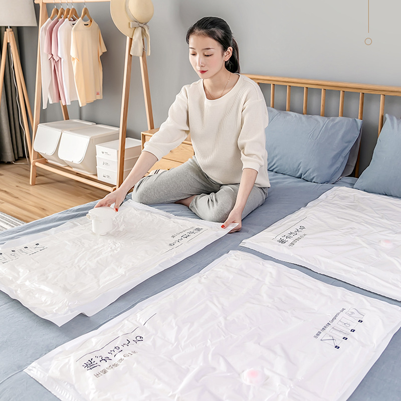 Vacuum Compression Bag Storage Bag Large Quilts Clothing Organizer Bag Household Clothes, Bedding And Quilts Vacuumed Bag details Picture
