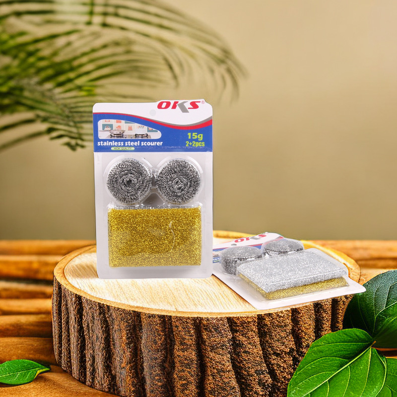Household steel wool balls, stainless steel cleaning balls, pot brushes, dish brushes, steel wool balls, kitchen dish cleaning balls, OKS
