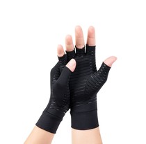 Cross-border Amazon Copper Fiber half finger Pressure gloves Copper ion deodorant joint rehabilitation silicone Cycling gloves