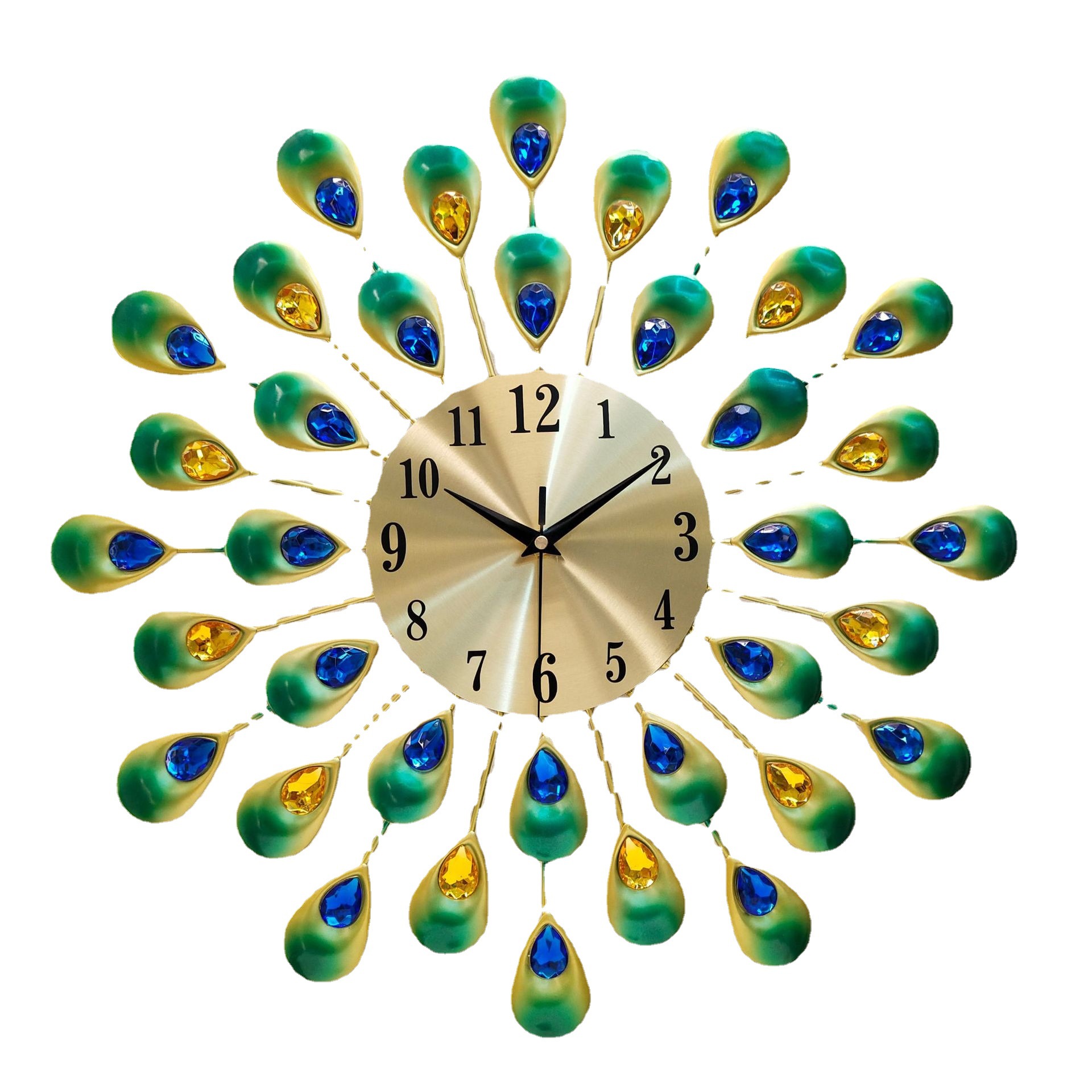 A Red Peacock Wall Clock Living Room Creative Clock Home Quiet Personality Wall Watch Quartz Clock Wholesale Foreign Trade 04 Item Picture