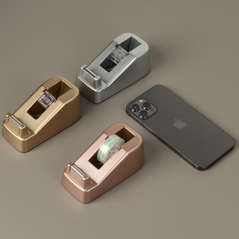 Nordic light luxury rose gold tape seat labor saving sealing tape cutter office heavy manual packing tape machine Application Scenario