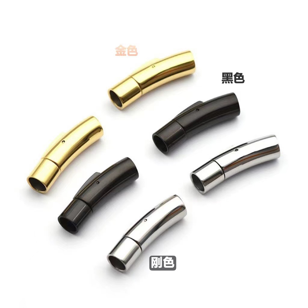 Stainless steel button diy material, golden accessory, dragon scale bracelet buckle, hand-woven bracelet connecting buckle