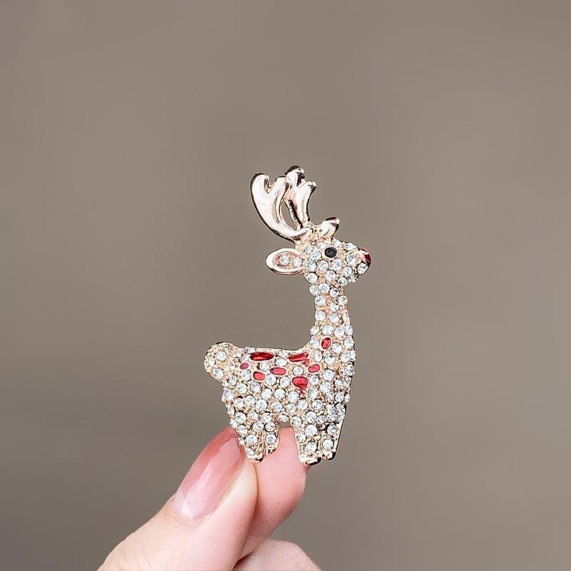 Fawn Christmas Gift Brooch Personality Cartoon 2022 New Fashion Suit Pin Accessory Blouse Collar Pin details Picture