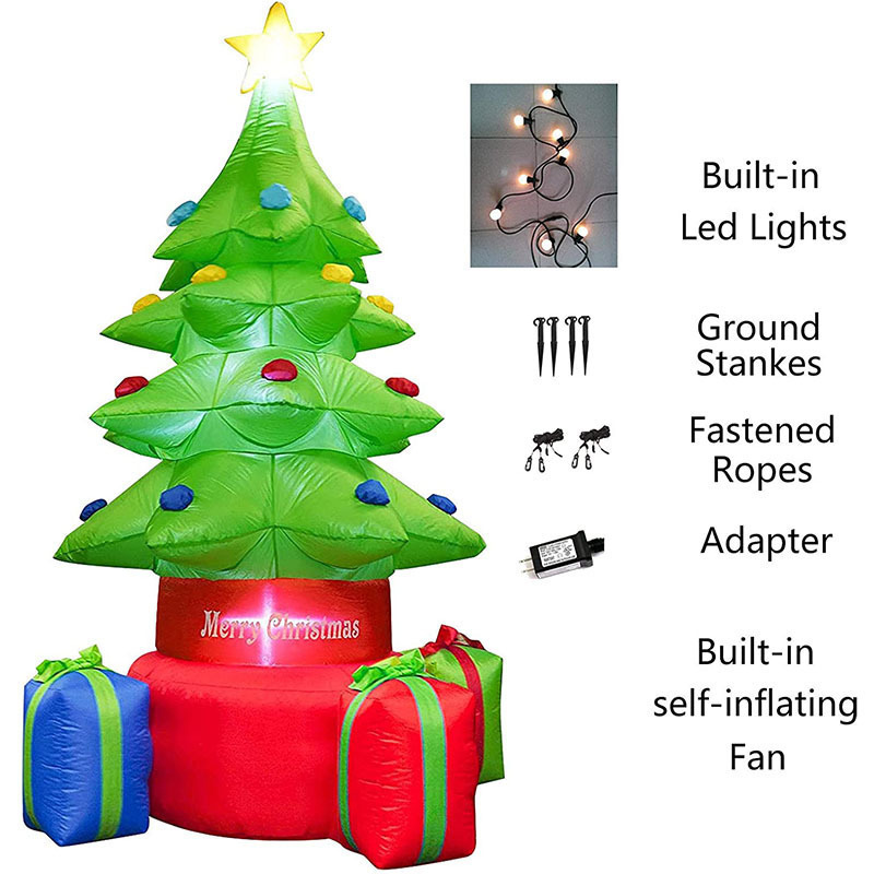 跨境pvc户外装饰圣诞树圣诞节玩具节日摆放装饰品 充气舞台道具详情图4