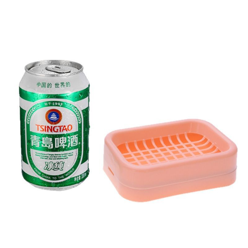 Creative large grid soap box, thickened double-layer draining soap box, home bathroom laundry soap storage rack Item Picture