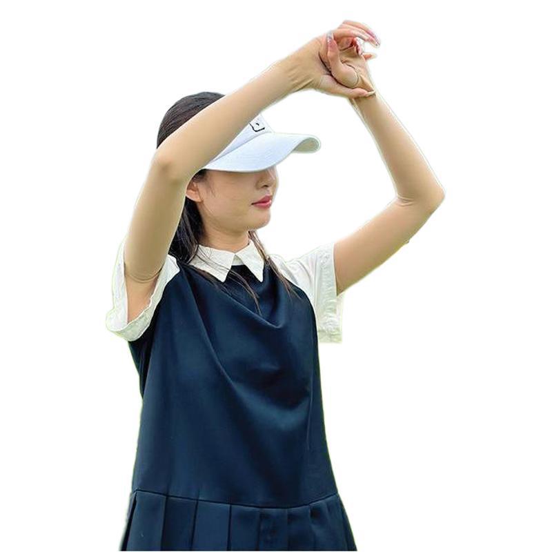 Skin-colored invisible sun protection sleeves, ice sleeves, ice silk coolness, military training wonder, summer UV protection, suitable for both men and women, flesh color Item Picture