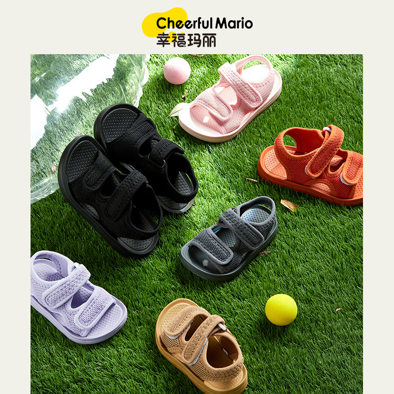 Happy Mary Boys' sandals, men's new children's sports beach shoes, Big Kids, girls and babies soft-soled cool slippers details Picture