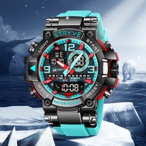 STRYVE时尚男式运动手表夜光电子防水腕表多功能学生跨境手表8025