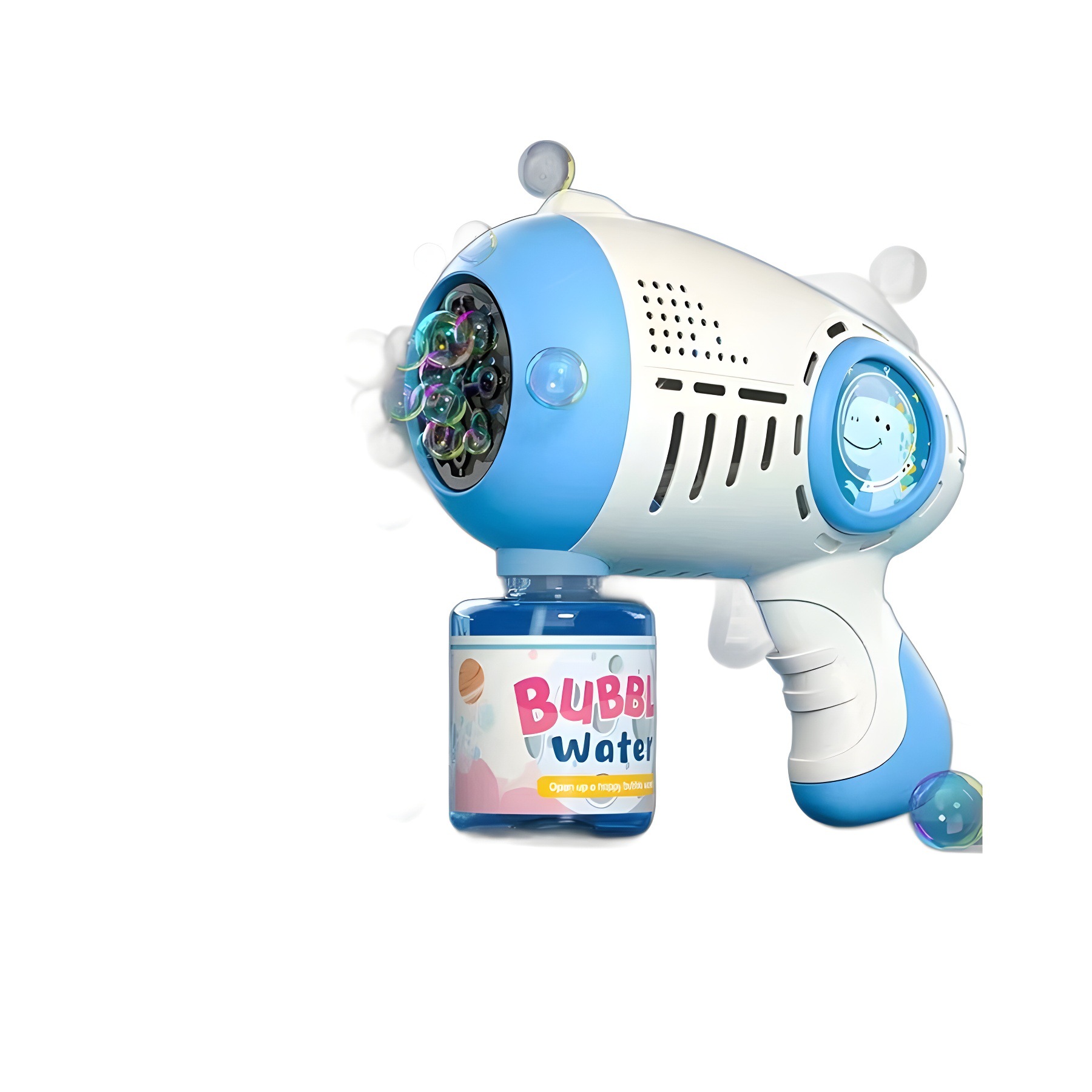 Carefully selected electric bubble machine toys, children's fully automatic electric bubble gunner, hand-blown small steel cannon bubble machine gifts Item Picture